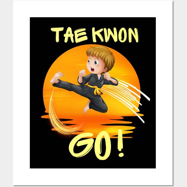 Tae Kwon Go! Kids Martial Arts Wall Art by EvolvedandLovingIt